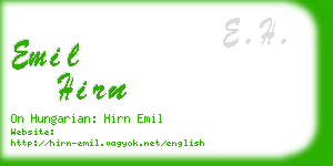 emil hirn business card